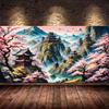 Cherry Blossom Temple Scenery Large Size Diamond Painting Diy Full Square Round Drill Rhinestone Embroidery Landscape Mosaic Cross Stitch Kits