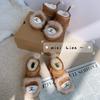 Genuine Leather and Fur Short Boots Little Lion Cartoon Snow Boots for Children Non-slip Warm Cotton Shoes