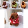 Adorable Capybara Plush Keychain Soft Stuffed Animal Toy In Peach Pink 12cm