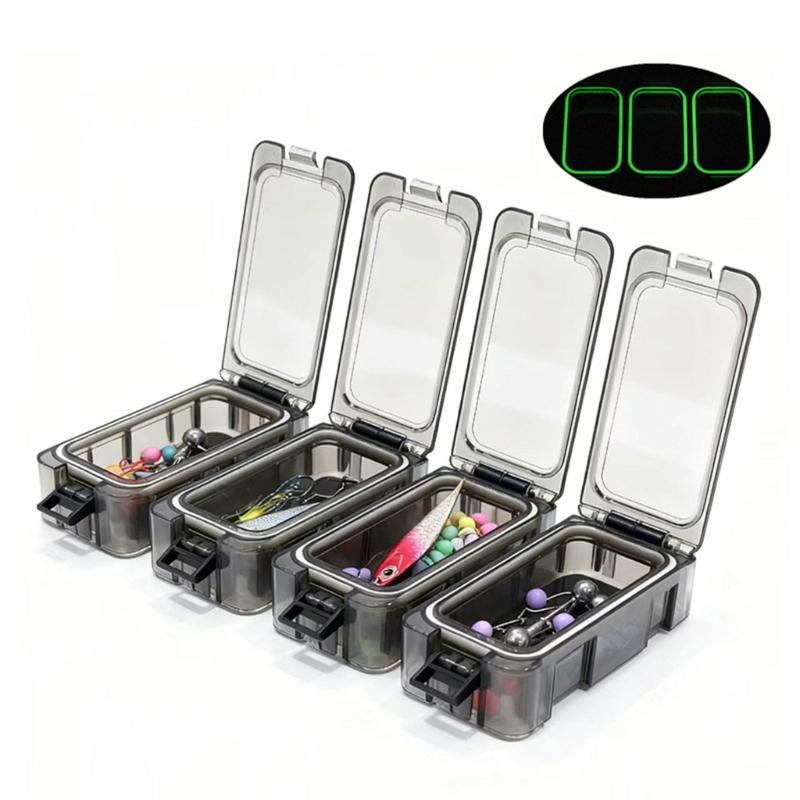 1/4Pcs Waterproof Tackle Box Baits Hook Organizers Container Sea Fishing Tackle Box Luminously Fishing Accessory Box
