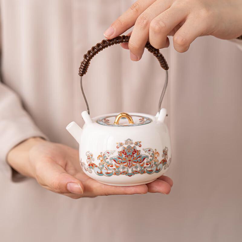 Dunhuang Lotus Ceramic Tea Set Gift Box