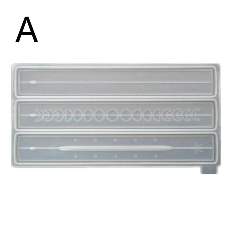 DIY Resin Epoxy Crystal Epoxy Mirror Silicone Moon Phase Star Incense Line Board Plug Silicone Mold Incense Box
