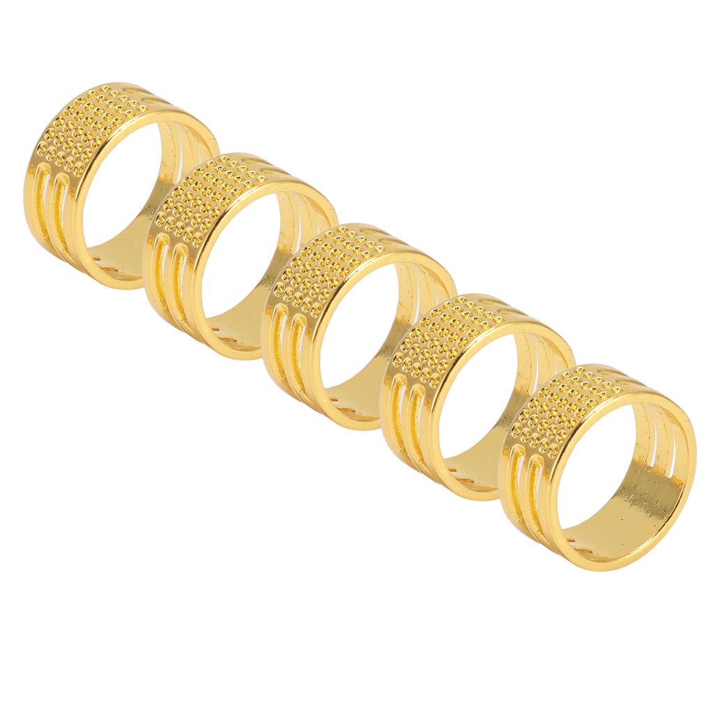 60 Stück Nähfingerhüte Exquisite Kupfer-Nähfingerschutz für Handnähen Quilten Stickerei Golden