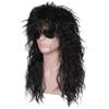 European and American men's hair long curly 80s punk heavy metal wig halloween full hood
