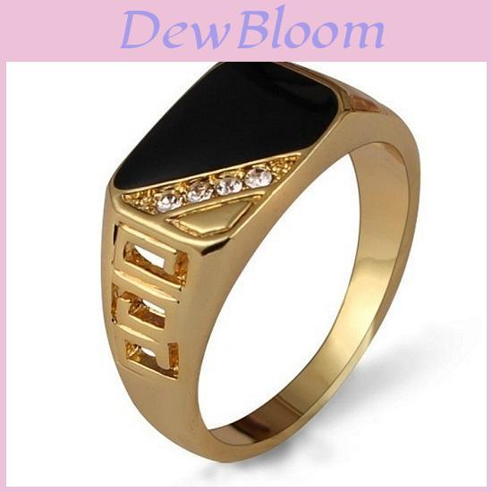Premium Quality Men's Alloy Hollow Crystal Finger Jewelry In Timeless Vintage Design