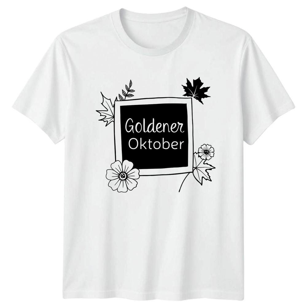 Goldener Oktober Unisexs TShirt GerUnisex Nature Autumn Birthday Gift For Her S