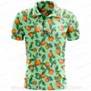 Golfhemden für Kinder Sommer Golf Poloshirts Kurzarm Schnelltrocknend Passform Lässig Vielseitig Bedrucktes T-Shirt Kragen Knöpfe Hemden