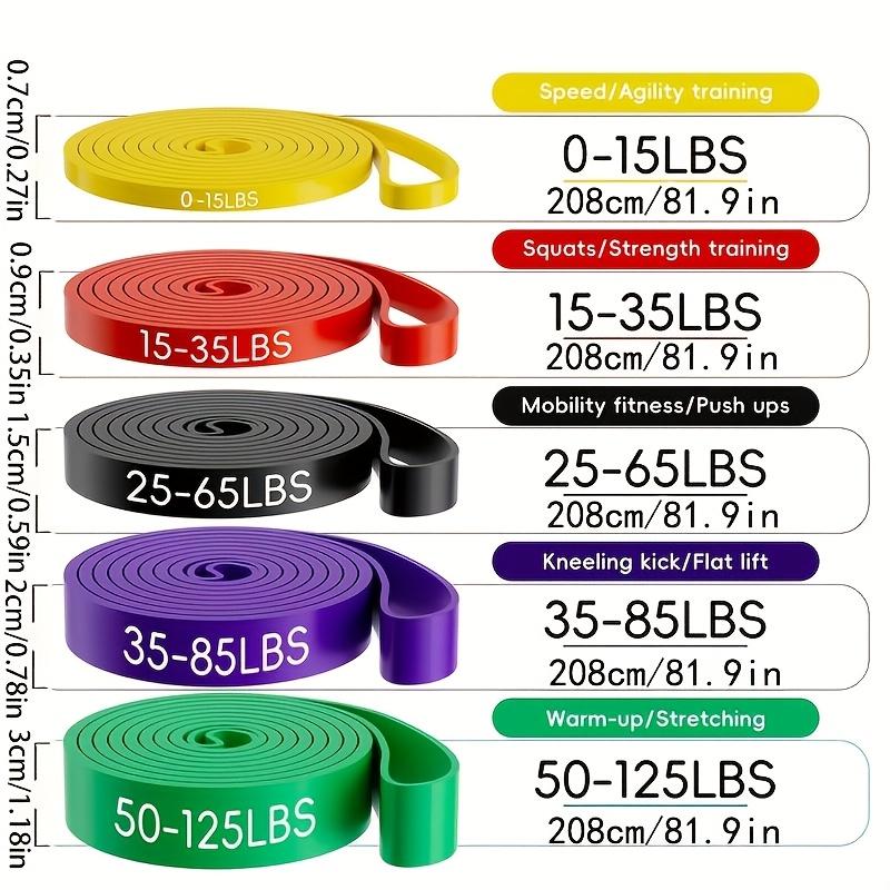 Resistance Bands Set, Pull Up Assist Bands Elastic Exercise Straps, Leg Training Fitness Bands For Home Gym Indoor Workout Equipment