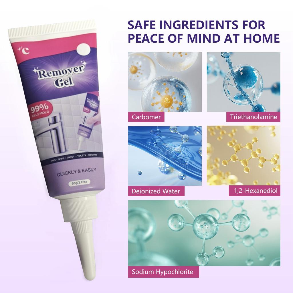 Mold Removal Gel, Household Cleaning Gel, Powerful Multi-functional Cleaning Gel For The Gaps Between Bathroom And Kitchen Tiles