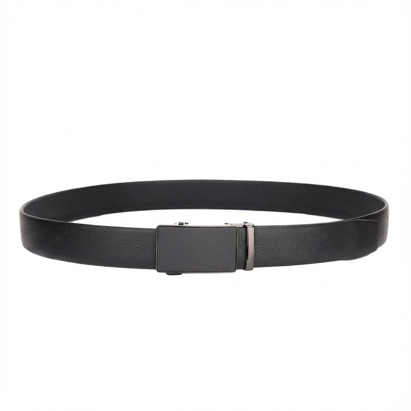 First Layer Cowhide Men'S High-End Matte Automatic Buckle Belt Belt Middle-Aged And Young Fashion Belt Men