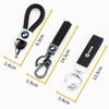 For BMW E36 E46 E90 E60 E39 F30 F10 F20 X5 E70 E53 G30 E91 E92 E93 Metal Leather Car Keychain Key Ring Decor Car Accessories