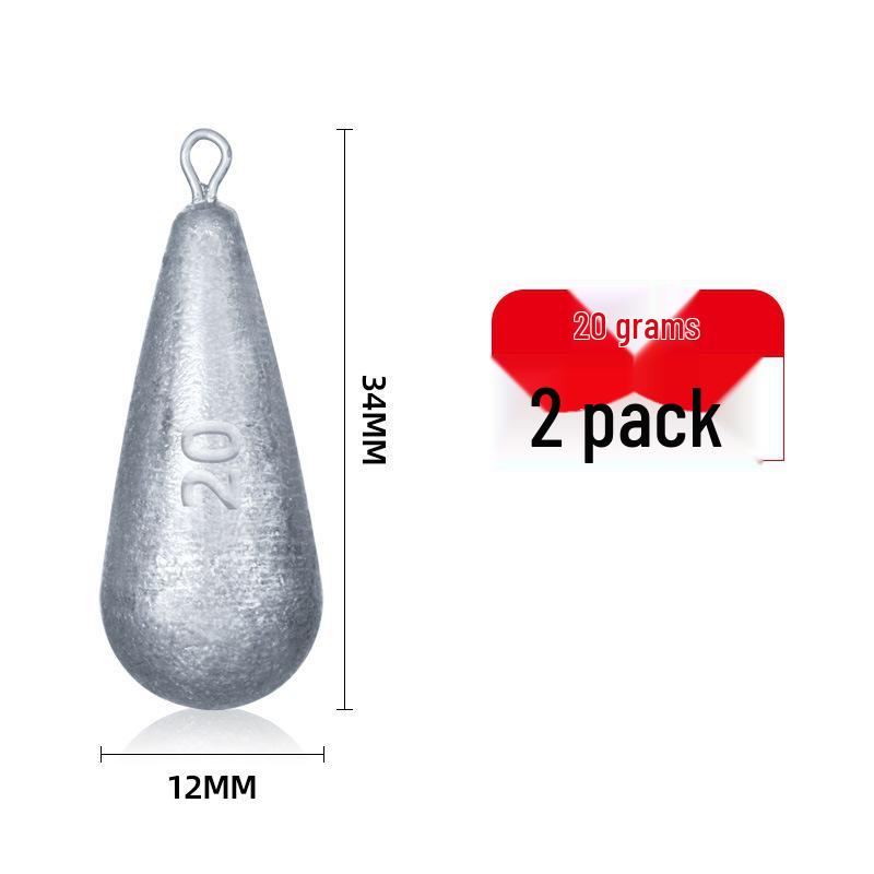 Aluminum Anti-Snagging Water-Drop Sinker for Long-Distance Off-Bottom Raft Fishing