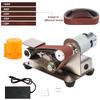 Mini Belt Sander US 15 Degree Stainless Steel Electric Belt Grinder 7 Adjustable Speed Electric Polishing Sanding Machine