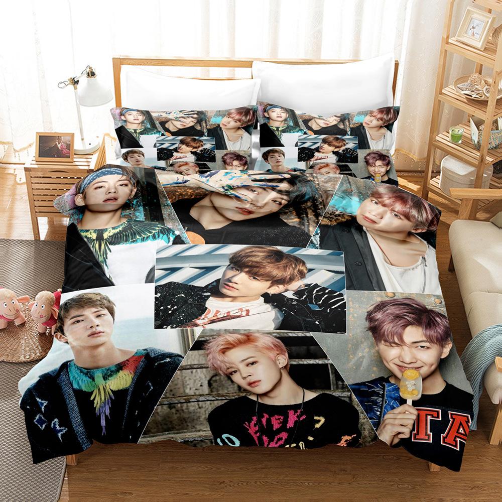 3Dbts Youth Group Three-Piece Quilt Cover Four-Piece Bedding Home Textile
