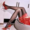 Glossy Stockings Ultra Thin Glossy Pearlescent Sexy Over Knee High Tube Black Silk Stockings JK Glitter Aya Stockings