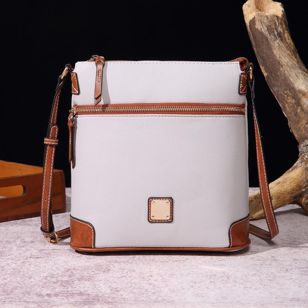 Dámská taška Vintage Pebbled Lychee Grain Textura Crossbody taška Vícebarevná dámská taška