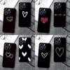 Cute Pretty Little White Heart Case For Xiaomi 14 15 Ultra 13T 14T 15T Pro 17 Pro Max POCO F8 F7 F5 F6 X5 X6 X7 X8 Pro Cover