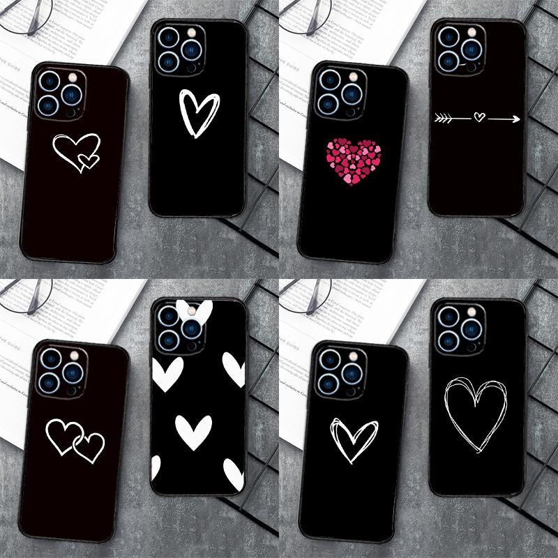 Cute Pretty Little White Heart For Huawei Nova 11i 12i 12s 8i 7i Y73 Y70 Y90 Y60 Y72 Y61 Y91 9 10 SE P30 Pro P40 Lite Case