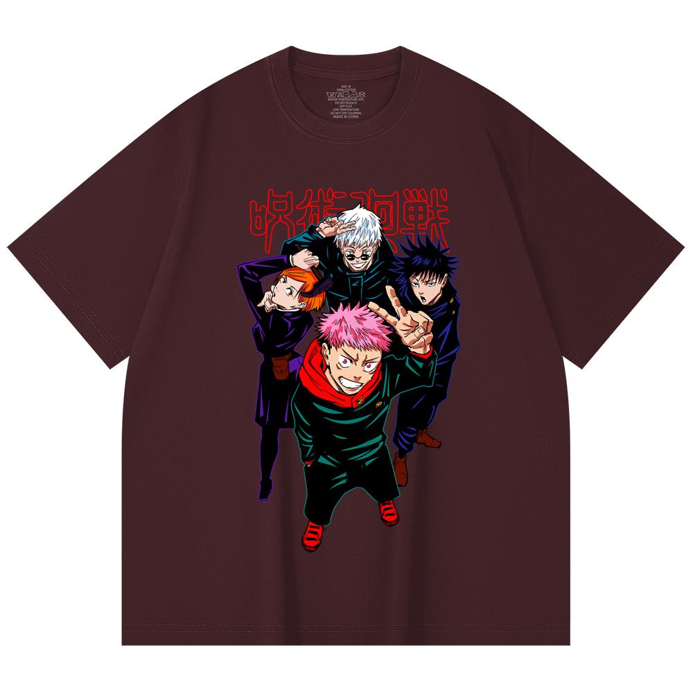 230 Gsm 100% Cotton Jujutsu Kaisen V12 Jujutsu High Print Unisex Heavy Cotton T Shirt