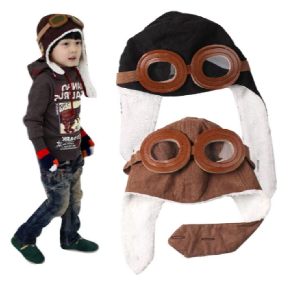 Módní zimní dětská čepice Ochrana uší Dětská čepice s klapkami na uši Dětské pilotní čepice Na podzim a zimu