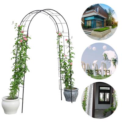 Yousheng Arc de gradina din metal pentru plante cataratoare Decorarea evenimentelor de nunta Cadru de arc Asamblare usoara Spalier curbat pentru trandafiri Viță de vie Baloane