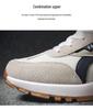Buty męskie Forrest Gump w stylu retro, kolegiacki, casualowe, oddychające z siateczki, buty taty - wygodne, białe, wszechstronne sneakersy