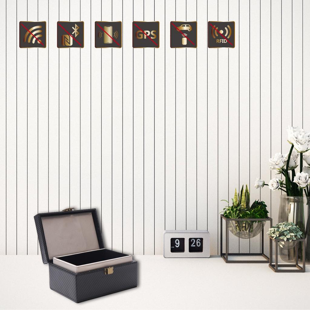 Anti Car Theft Faraday Car Keys Signal Blocker Box Car Key Signal Block Box RFID Pouch Car Keys Cell Phone Signal Shielding Case