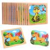 English Letter Building Block Wood Animal Jigsaw Puzzle Children Cognition Intelligence Toy For Toddlers Early Educational Gifts