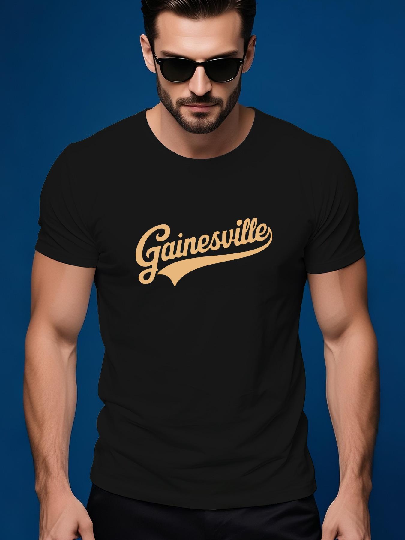 Gainesville Graphic Print Summer Casual Crew Neck Tshirt ... M