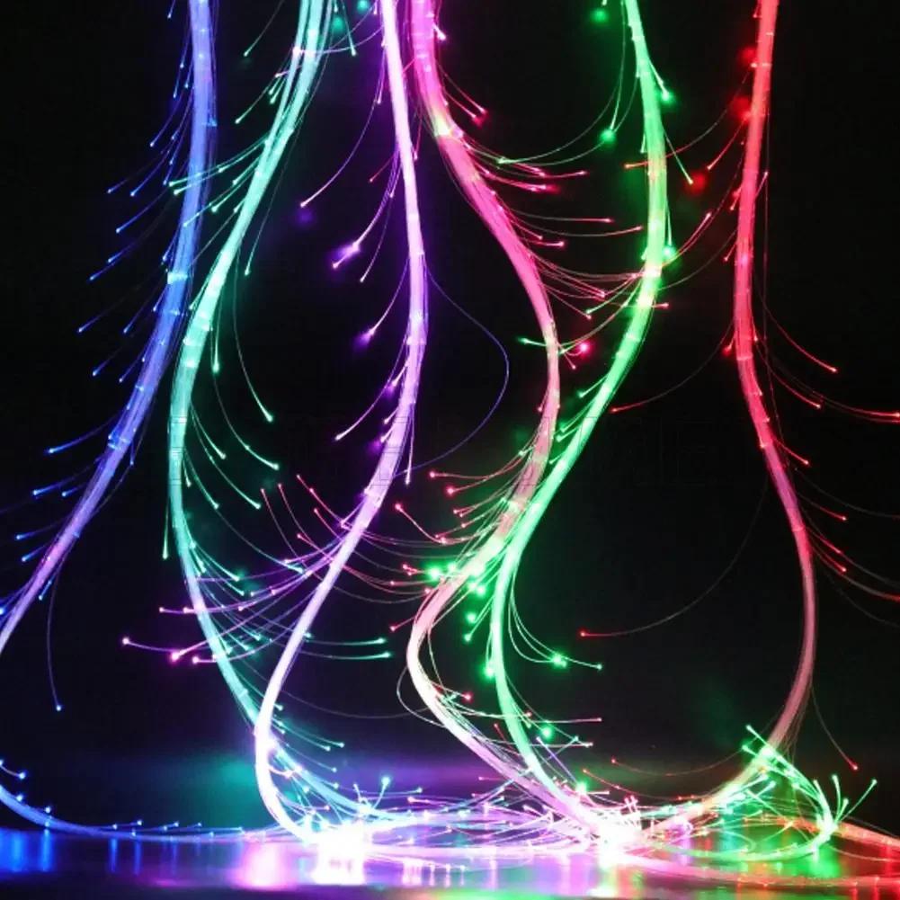 New LED Fiber Optic Whip 360° Swivel Glowing Whip RGB Pixel Light Up Flow Lace Disco Dance Festival Night Party Atmosphere Props