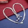 925 Sterling Silver Tassel Bead Necklace - Banquet Gift Jewelry