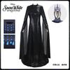 Anime Evil Queen Cosplay Costume Snow Queen White Evil Cosplay Fantasy Black Long Dress Crown Halloween Party Costume Suits