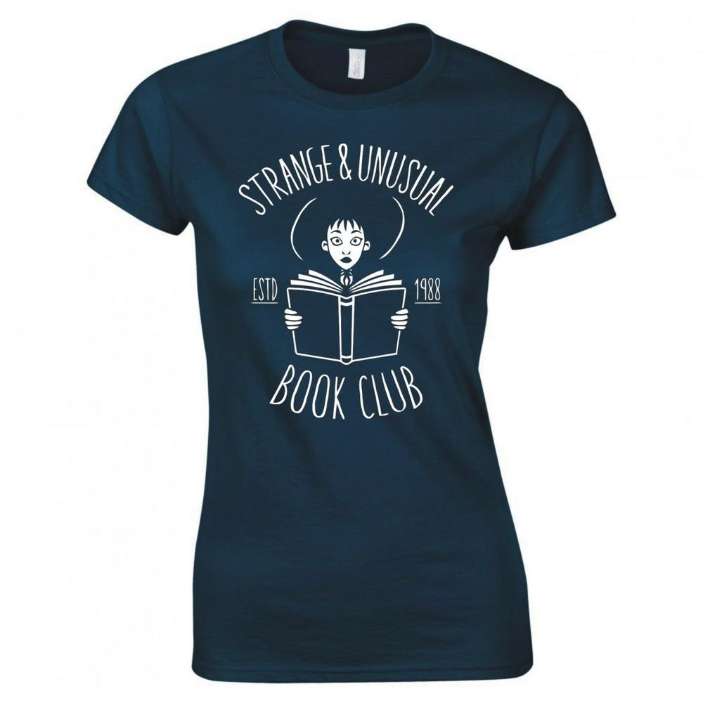 Inspired By Beetlejuice Strange And Unusual Book Club Ladies Skinny Fit Tshirt S