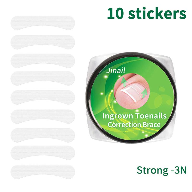 10 sztuk Narzędzia do korekcji wrastających paznokci u stóp Klips prostujący Orteza Elastyczny plaster Naklejka Narzędzie do pedicure do pielęgnacji i leczenia paznokci