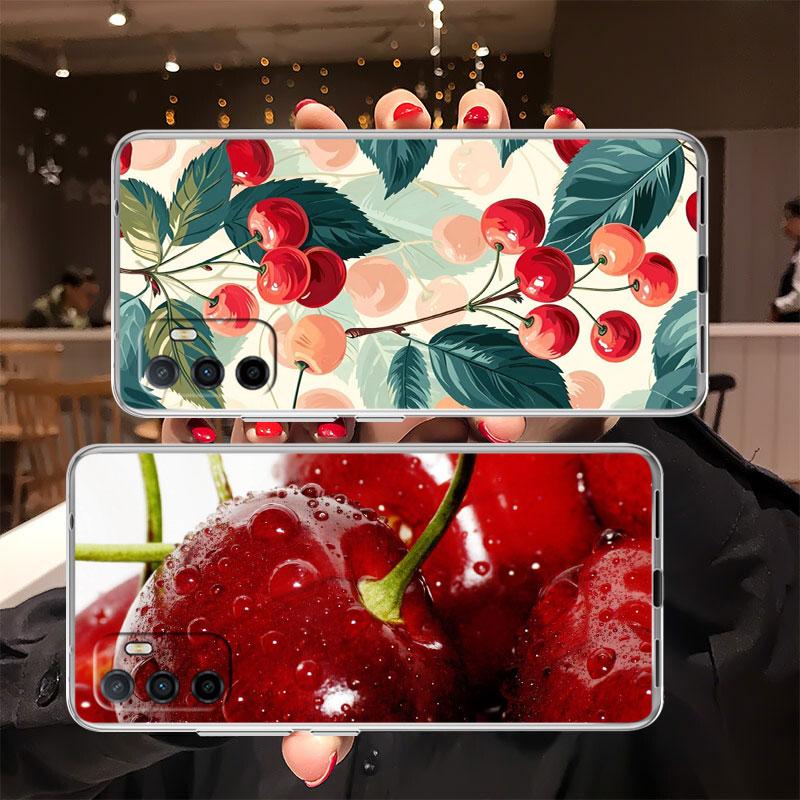 Kirsch Sommerfrucht Transparente Handyhülle für Motorola Moto G7 G8 G9 G84 G85 G73 G24 G15 Z2 Play Power Plus
