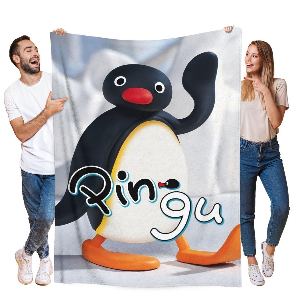 Pingu'S Creatively Inspired Ultra-Soft Flannel Blanketwarm Flannel Fabric Comfortable Breathable Perfect Gift Fortravel and Home