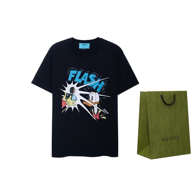 Gucci x Disney Donald Duck Print T-Shirt 'Black/Multicolor' Men's 548334-XJDAF-1082