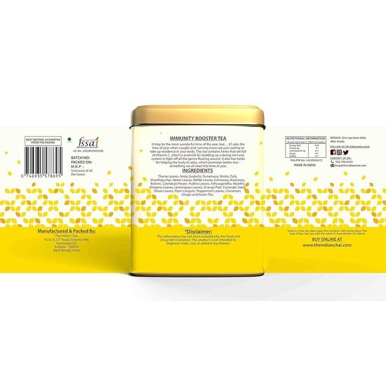 The Indian Chai - Immunitätsverstärker-Tee, 30 Pyramiden-Teebeutel für den besten Schutz gegen Erkältung, Husten und Stress, ideal für Familien, Mütter und Kinder