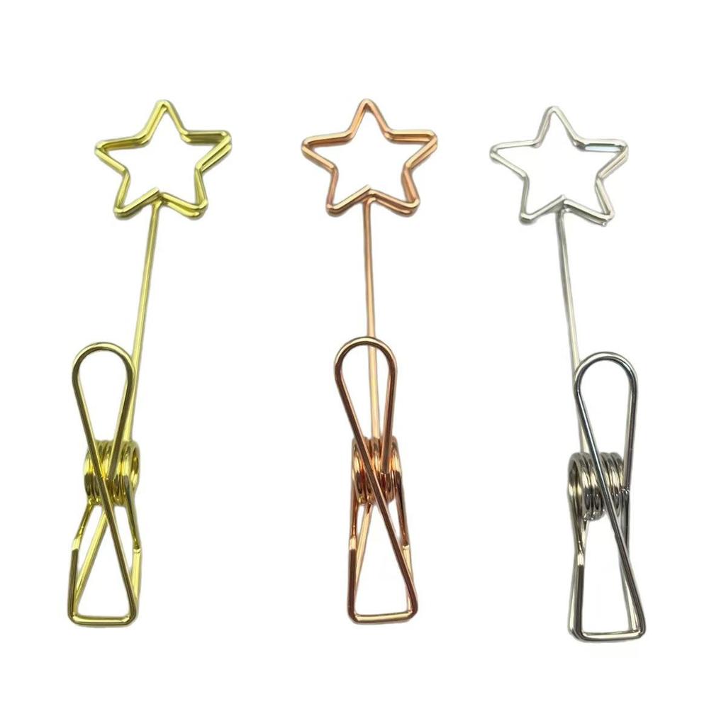 Kreative sternförmige Metallklammern für Notizen, Fotos, Menüs und Nachrichten