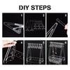 Coat Hanger Acrylic Earrings Stand Organizer Hanger Shape Tabletop Jewelry Display Holder for Earring Ear Stud Organize