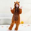 Pigiama Tuta con Cappuccio Invernale per Bambini Capibara Flanella Costume Vestiti Jumpsuit Indumenti da Notte Accappatoio per Bambini