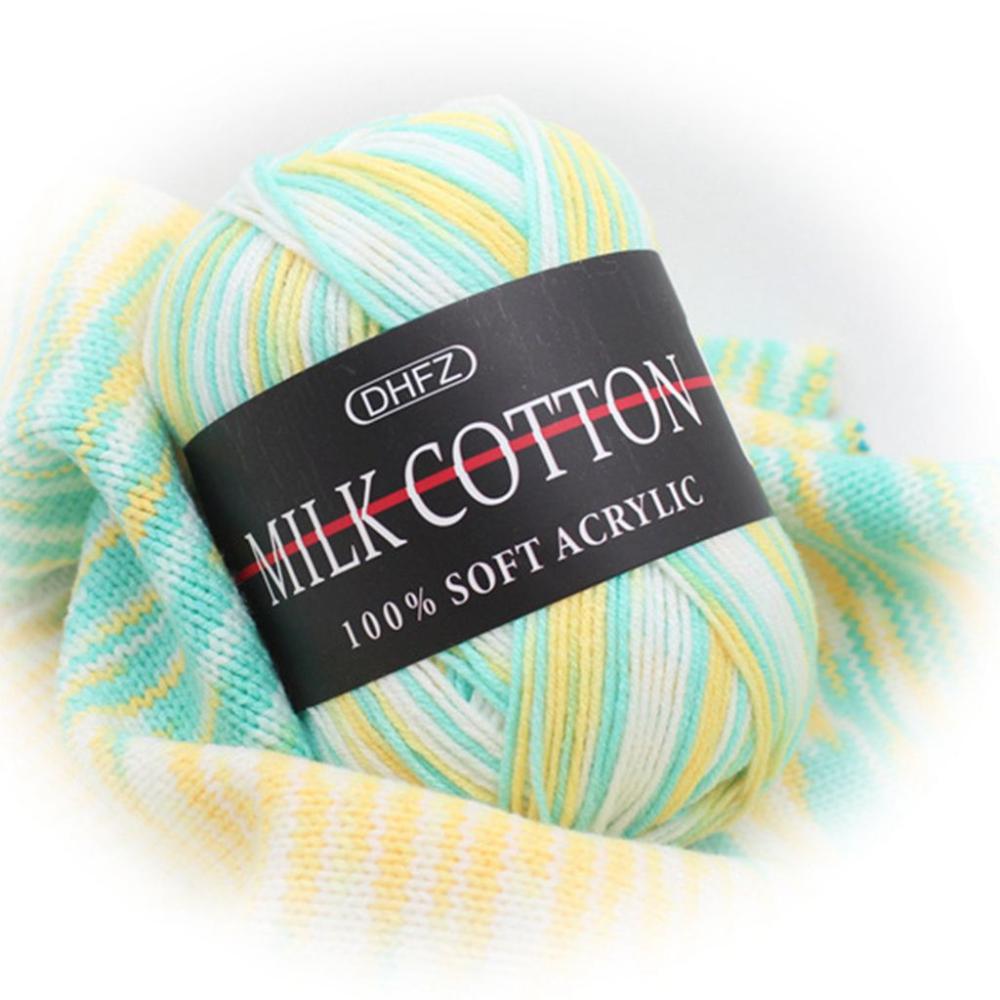 50g/roll Double Knitting DIY Crafts Warm Sewing Supplies Knitting Thread Knitted Yarn Milk Cotton