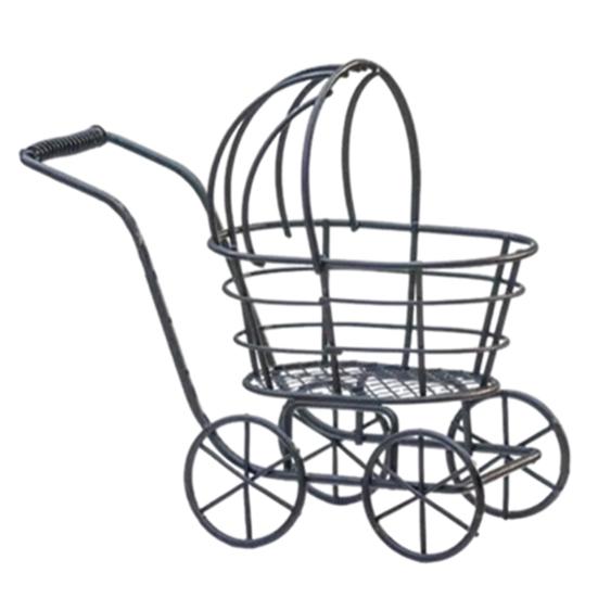 Stroller Shape Micro Landscape Ornaments Weather-Resistant Baby Carriage