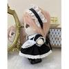 Niannyyhouse 20cm Plush Doll Clothes Headwear Dress Apron Maid Suit 8in Soft Stuffed Plush Dress Up (Black)