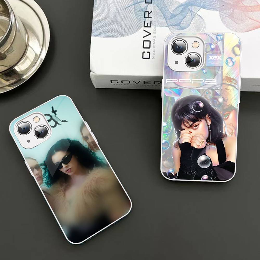 British Pop C-CharliS-XCX Singer For IPhone 14 13 12 Mini 11 Pro XS Max X XR 14 Plus Tempered Glass Cover