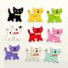 50 Pcs Mixed Color Cute Cat Kitten 2Holes Wood Sewing Buttons