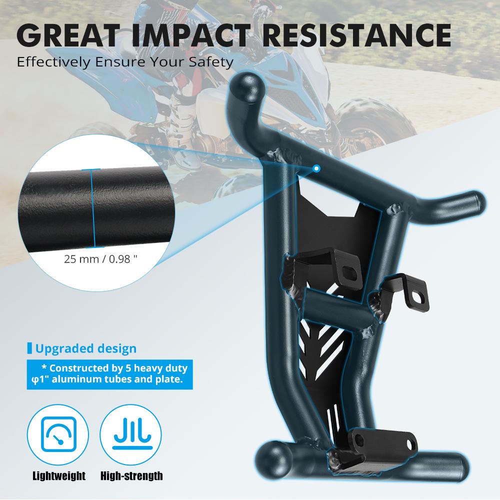 For Raptor 700 Front Bumper Grab Bar Protector For Yamaha Raptor 700R 700 2016-2023 2020 2019 2018 2017 Aluminum ATV Accessories