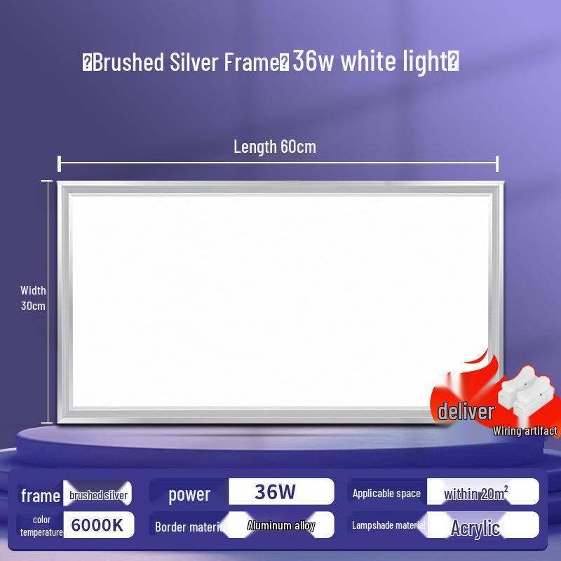 Aluminum Recessed Ceiling Light Panel for Kitchen & Bathroom