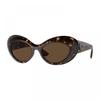 VersAce OvAl Full Rim  With A hAvAnA frAme And dArk Brown Lens. White