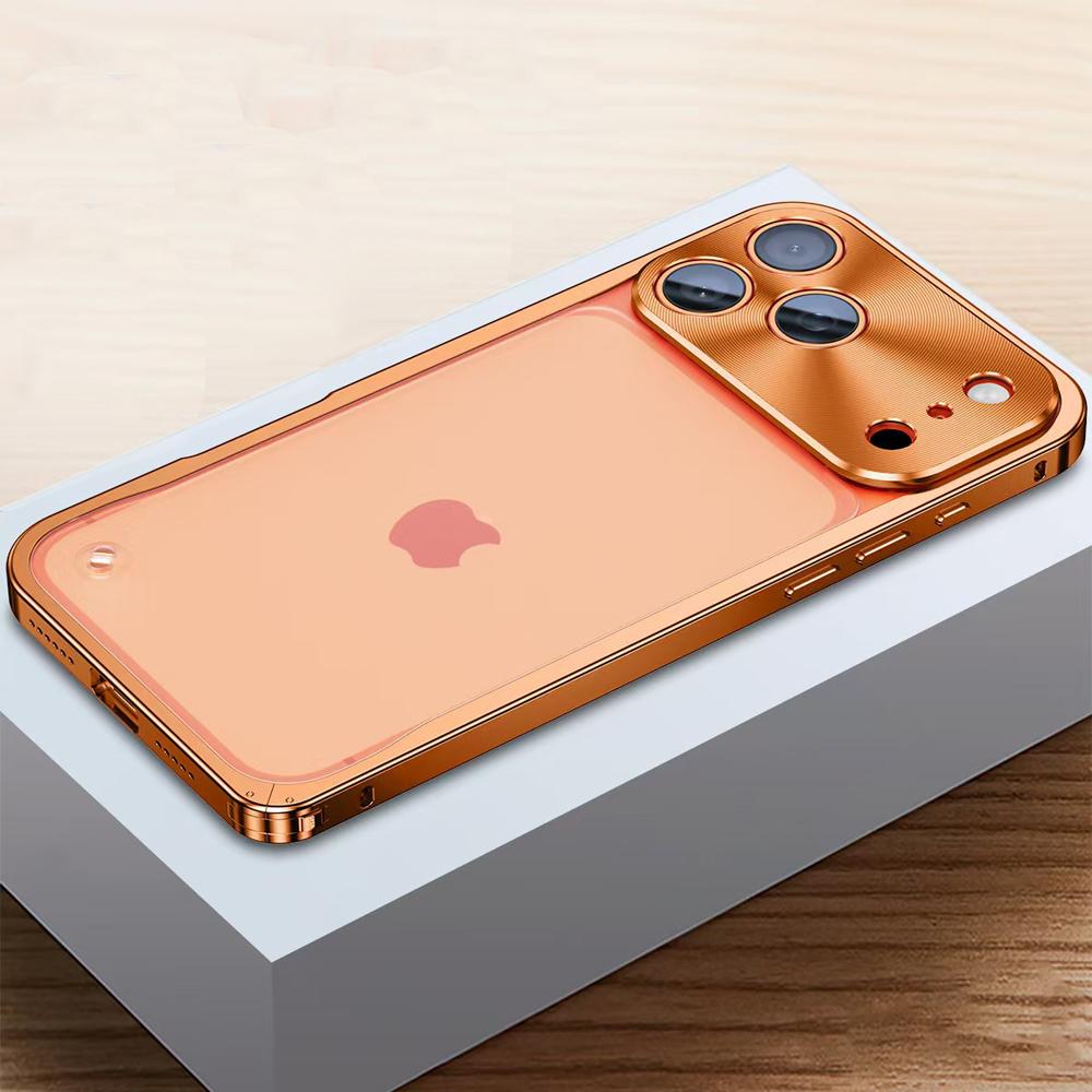 Luxury Aviation Aluminum Alloy Frame Bumper Case For iPhone 17 16 15 14 13 12 Pro Max Metal Lens Protection Shockproof Phone Cover
